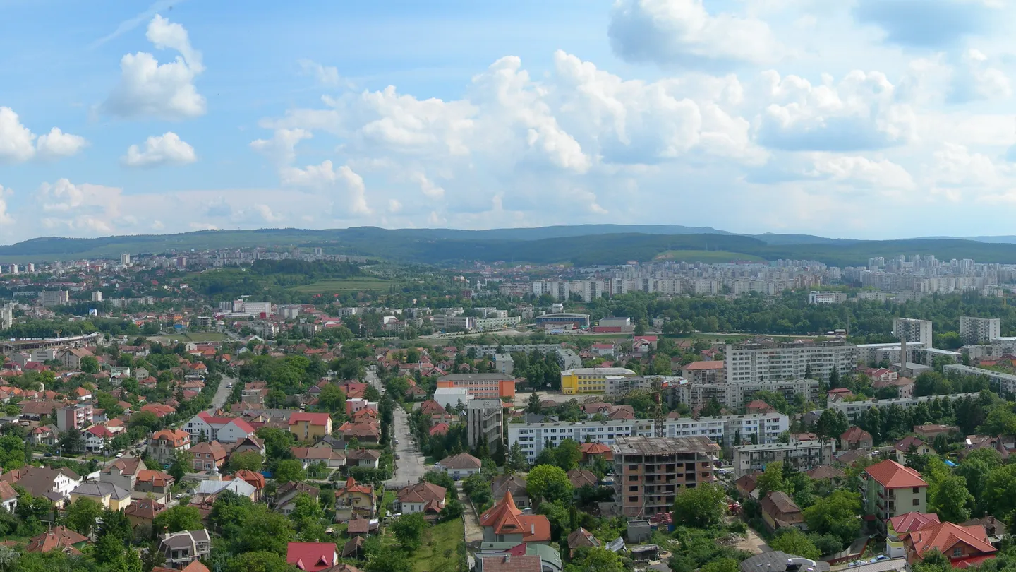 Panoramă a centrului orașului Cluj-Napoca